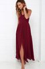 Ärmelloses einfaches langes Brautjungfernkleid aus Chiffon - 1