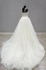 Abito da Sposa Ball Gown Cerniera Buco Della Serratura Schiena A Terra V-Scollo in Raso - 2