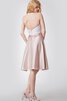 Robe demoiselle d'honneur courte romantique ruché de bustier a-ligne - 3