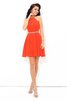 Normale Taille Prinzessin Neckholder Mini Cocktailkleid ohne Ärmeln - 3
