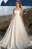 Abito da Sposa Naturale senza spalline A Terra Semplice A-Line a Spiaggia - 1