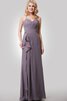 Robe demoiselle d'honneur sexy à la mode avec fronce avec chiffon avec sans manches - 1
