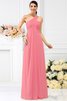 Vestido de Dama de Honor de Corte-A de Hasta el suelo de Cremallera de Largo - 28