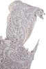 Vestido de Dama de Honor de Corte-A en Gasa de Espalda Descubierta de Apliques - 4