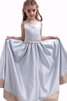 Robe de cortège enfant plissage longue manche nulle col u profond - 1