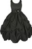 Robe de cortège enfant de lotus encolure ronde avec sans manches avec fleurs - 1