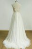 Abito da Sposa Semplice in Tulle con Piega a riva A-Line in pizzo - 2