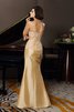 Robe mère de mariée jusqu'au sol en taffetas avec jacket avec zip de col en cœur - 4