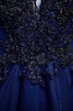 Charmant Satin Vintage Cocktailkleid aus Tüll mit Kurzen Ärmeln - 4