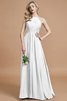 Robe demoiselle d'honneur avec zip jusqu'au sol ruché dénudé de princesse - 34