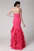 Robe de bal naturel de sirène col en forme de cœur de lotus avec perle - 2