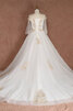 Robe de mariée en salle en 3/4 manche avec décoration dentelle grosses soldes cordon - 2