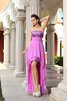 Robe de cocktail sexy a-ligne avec perle en chiffon de princesse - 1