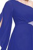 Paillettenbesetztes Chiffon A-Linie legeres kurzes Ballkleid mit langen Ärmeln - 2
