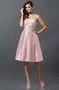 Robe demoiselle d'honneur courte naturel manche nulle a-ligne au niveau de genou - 21
