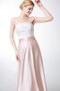 Satin Herz-Ausschnitt rückenfreies gerüschtes langes stilvolles Brautjungfernkleid - 5