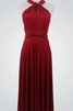 Robe demoiselle d'honneur plissé de longueur à genou avec sans manches ligne a elevé - 1
