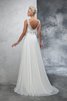 Abito da Sposa Vintage A-Line in Chiffon Coda A Strascico Corto V-Scollo - 2