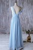 Abito da Damigella retro alta vita Fuori dalla spalla A-Line in Chiffon Senza Maniche - 4