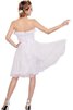 Chiffon A-Linie plissiertes normale Taille Jugendweihekleid mit Reißverschluss ohne Ärmeln - 2
