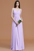 Robe demoiselle d'honneur naturel de princesse ruché avec chiffon avec sans manches - 25