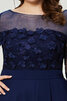 3 /4 Länge Ärmeln Wunderbar Sittsames Bodenlanges Luxus Abendkleid - 10
