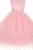 Robe de cortège enfant avec perle textile en tulle de tour de ceinture empire ligne a - 2