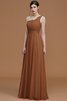 Ärmelloses Chiffon A Linie Gerüschtes Ein Schulterfreies Brautjungfernkleid - 10