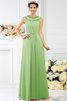 Boot-Ausschnitt Chiffon Reißverschluss Prinzessin Bodenlanges Brautjungfernkleid - 25