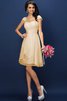 Abito da Damigella in Chiffon con Piega Conotta A-Line Principessa - 5