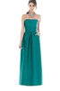 Robe demoiselle d'honneur poches de bustier longueru au niveau de sol - 1