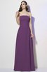 Vestido de Dama de Honor de Corte-A de Largo de Escote sin tirantes de Plisado - 7
