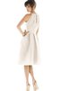 Moderno Vestido de Dama de Honor de Corte-A de Hasta la Rodilla de Escote halter - 4