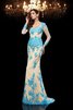 Vestido de Noche de Corte Sirena de Apliques de Cremallera de Escote Corazón - 3