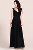 Robe demoiselle d'honneur plissé luxueux fermeutre eclair v encolure - 1