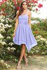 Abito da Damigella Cerniera con Fiore in Chiffon Cuore A-Line - 17
