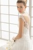Abito da Sposa con Manica Corte Senza Vita Shiena Sheer Tubino in Pizzo A Terra - 3