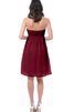 Robe demoiselle d'honneur bref de col en cœur bandouliere spaghetti en chiffon - 2