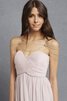 Robe demoiselle d'honneur femme branché avec chiffon ruché col en forme de cœur - 2