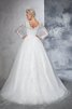 Duchesse-Linie Reißverschluss Extravagantes Anständiges Brautkleid mit Bordüre - 2