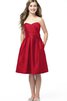 Abito da Damigella con Fiore con Increspato con Criss-cross Cuore - 3