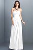 Abito da Damigella Senza Maniche A-Line in Chiffon A Terra con Festone - 29