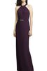 Abito da Damigella con Perline A Terra A-Line Tubino in Chiffon - 1