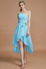Geschichtes One Schulter Prinzessin Rocklänge-asymmetrisches Mini Brautjungfernkleid - 9