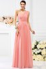 Ärmelloses Empire Taille Prinzessin Ein Träger Brautjungfernkleid aus Chiffon - 28