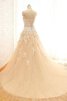 Abito da Sposa in pizzo Cappellino in Pizzo Lungo in Tulle con Applique - 2
