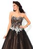 Abito Quinceanera Cuore con Perline Lungo Ball Gown A Terra - 5