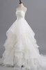 Abito da Sposa Senza Maniche radiosa Coda A Strascico Cappella Conotta mini Fuori dalla spalla - 1
