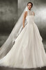 Robe de mariée honorable jusqu'au sol textile en tulle moderne solennel - 2