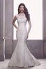 Vestido de Novia en Encaje de Sin mangas de Sin cintura de Cola Barriba de Pura espalda - 1